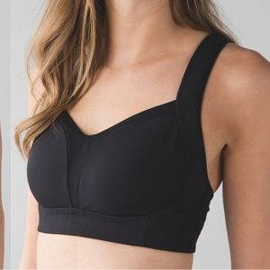 Lululemon Ta Ta Tamer III Black High Support Sports Bra Size 32D